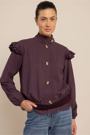 Studio Anneloes Studio Anneloes marie bonded bomber jacket 14203 Jackets 4800 aubergine