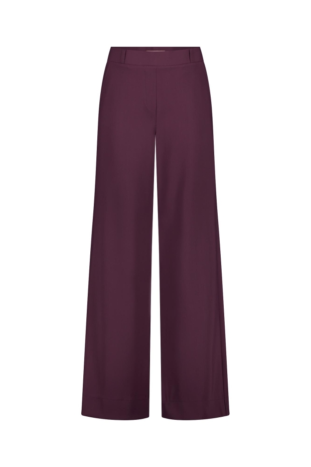 Studio Anneloes Lexie bonded trousers 14204 4800 aubergine