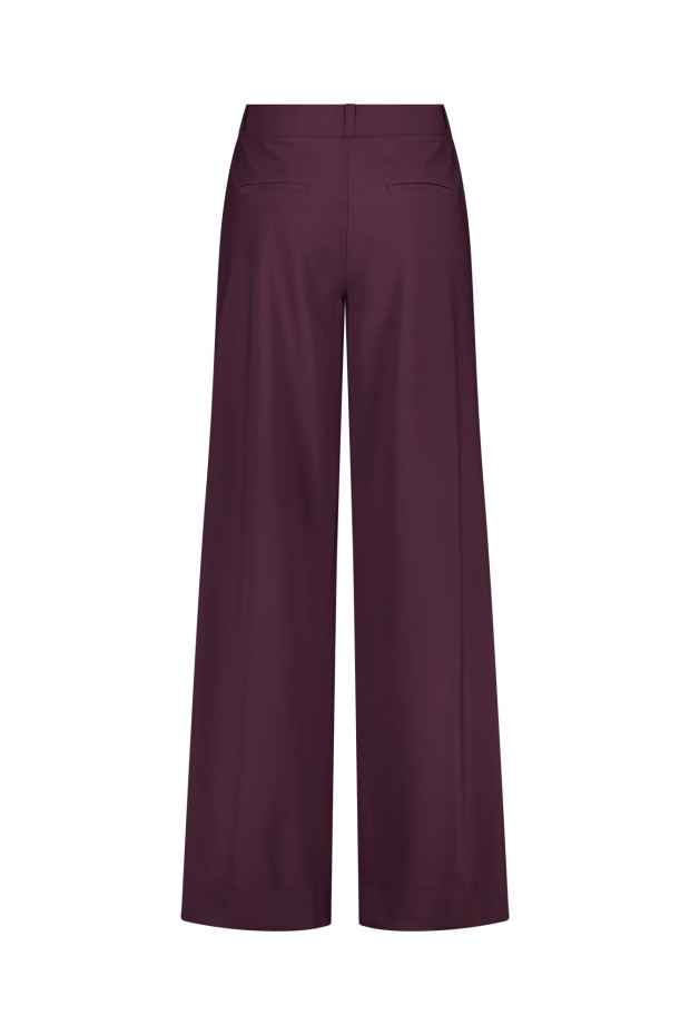 Studio Anneloes Lexie bonded trousers 14204 4800 aubergine