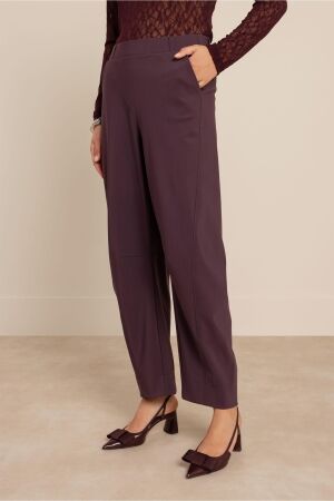 Studio Anneloes Studio Anneloes marlis bonded barrel trousers 14209 Broek 4800 aubergine