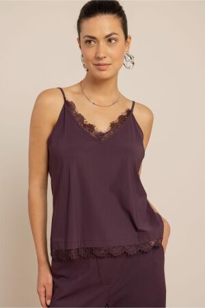 Studio Anneloes Studio Anneloes mitzie lace top 14210 Tops en Singlets 4800 aubergine
