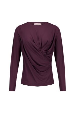 Studio Anneloes Studio Anneloes janice top 14211 T-shirt Lange mouw 4800 aubergine