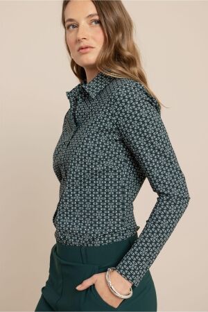 Studio Anneloes Studio Anneloes poppy chain shirt 14213 Blouse 8314 dark teal/kit