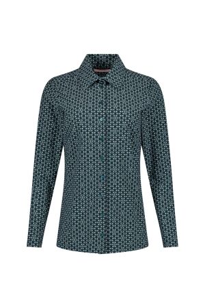 Studio Anneloes Studio Anneloes poppy chain shirt 14213 Blouse 8314 dark teal/kit