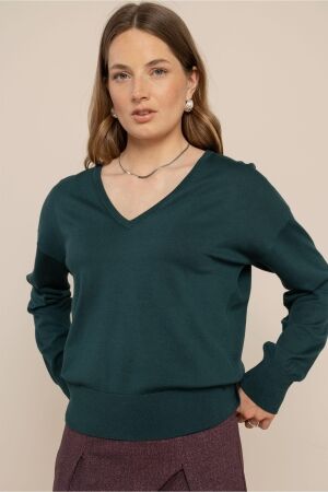 Studio Anneloes Studio Anneloes ruth vneck pullover 14217 Trui 8300 dark teal