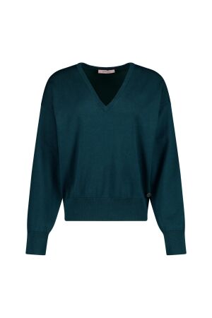 Studio Anneloes Studio Anneloes ruth vneck pullover 14217 Trui 8300 dark teal