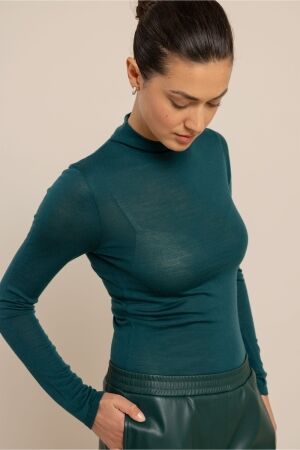 Studio Anneloes Studio Anneloes reggie col pullover 14220 T-shirt Lange mouw 8200 teal