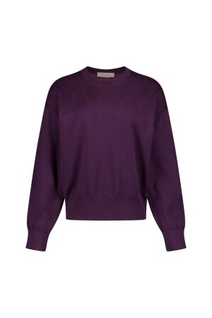 Studio Anneloes Studio Anneloes ruth round neck pullover 14223 Trui 4800 aubergine