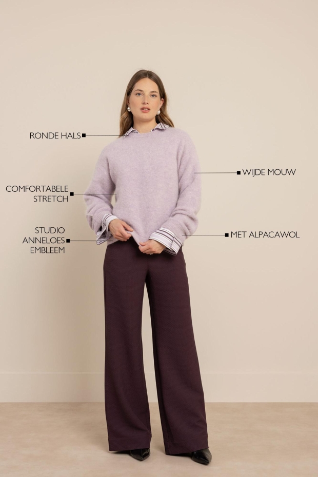 Studio Anneloes Lisette pullover 14225 4700 light aubergine