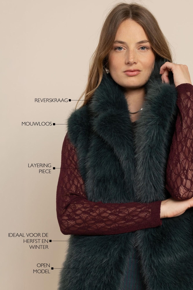 Studio Anneloes Charly gilet 14229 8300 dark teal