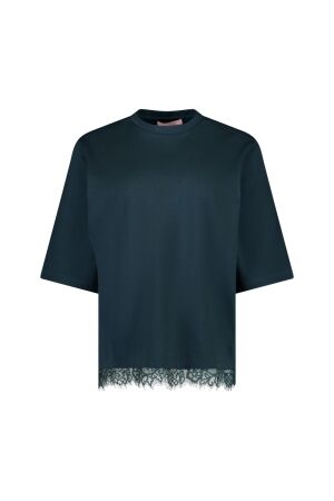 Studio Anneloes Studio Anneloes fiore lace tee 14239 T-shirt Korte mouw 8300 dark teal