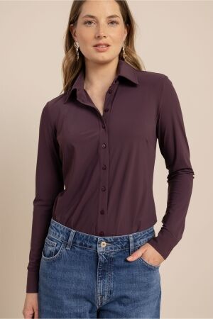 Studio Anneloes Studio Anneloes poppy blouse 14241 Blouse 4800 aubergine