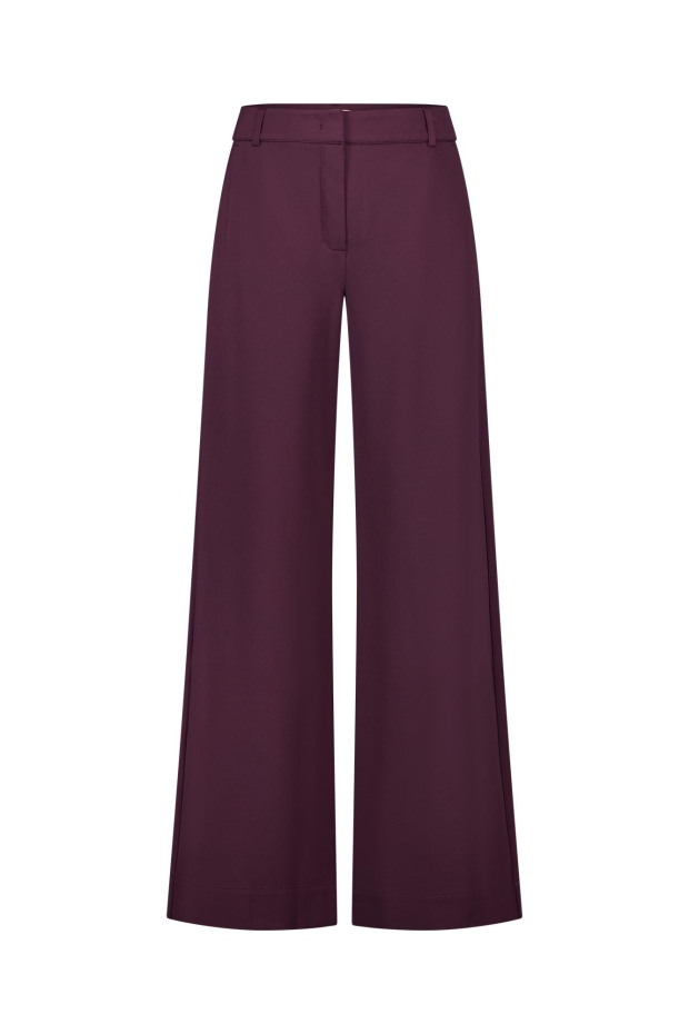Studio Anneloes Luz twill trousers 14250 4800 aubergine