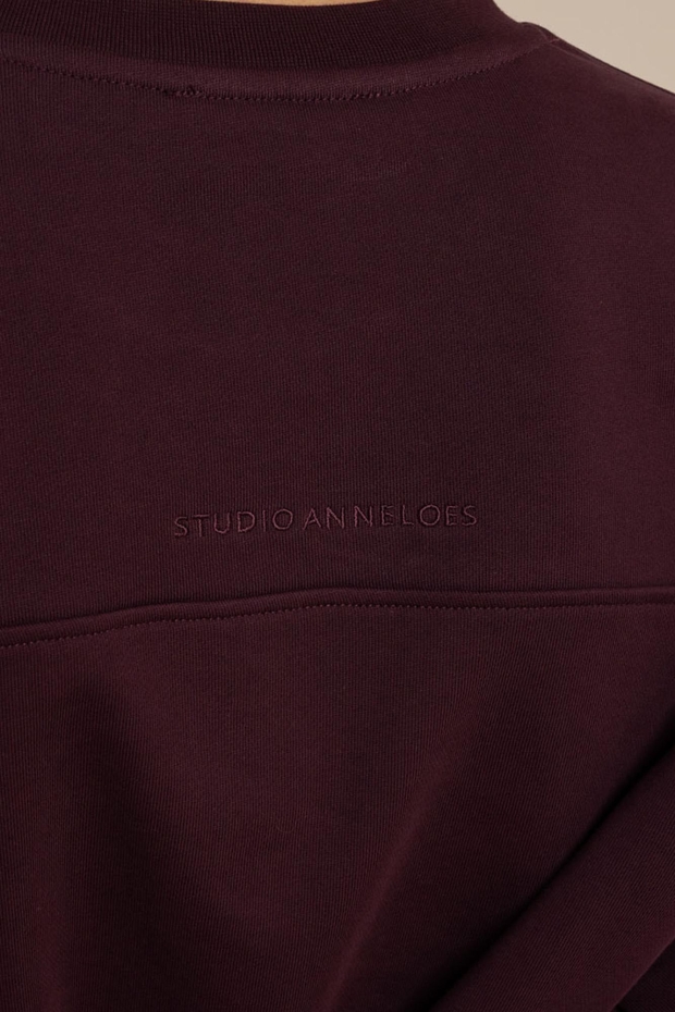 Studio Anneloes Costa ls round neck sweater 14255 4800 aubergine