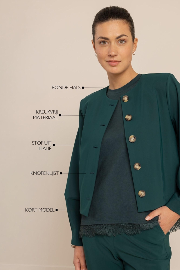 Studio Anneloes Jory jacket 14251 8300 dark teal