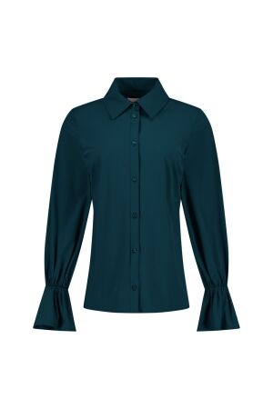 Studio Anneloes Studio Anneloes duna ruffle blouse 14273 Blouse 8300 dark teal