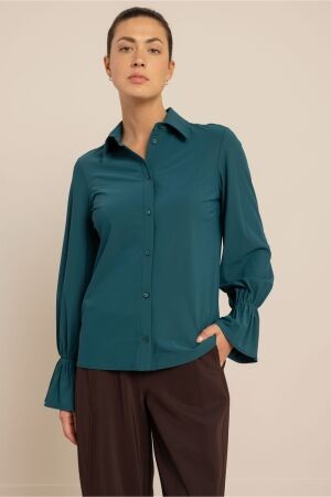 Studio Anneloes Studio Anneloes duna ruffle blouse 14273 Blouse 8200 teal
