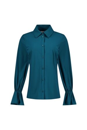 Studio Anneloes Studio Anneloes duna ruffle blouse 14273 Blouse 8200 teal