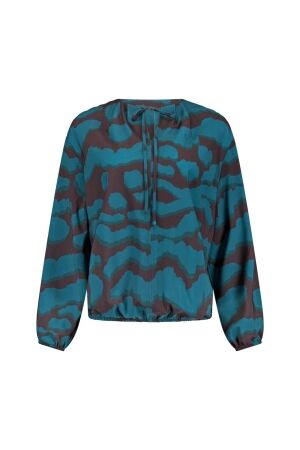 Studio Anneloes Studio Anneloes wendy blurred blouse 14283 Blouse 8782 espresso/teal