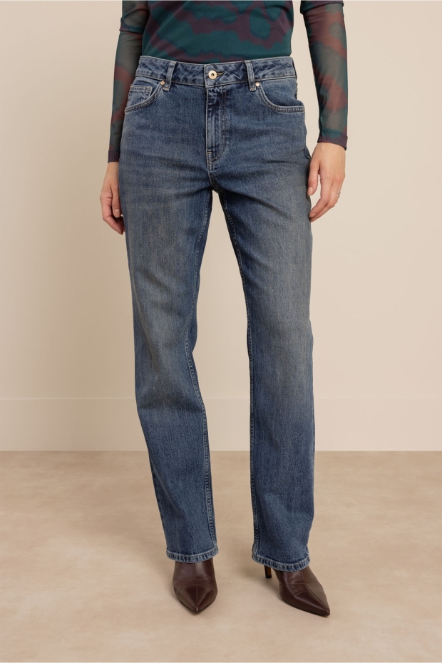 Studio Anneloes Sage straight denim trousers 14287 9808 vintage stone