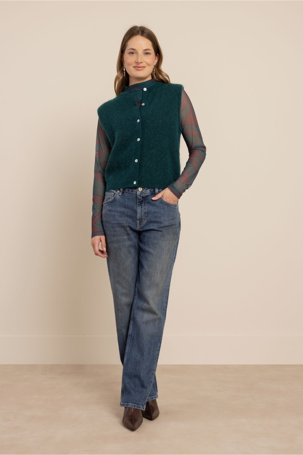 Studio Anneloes Sage straight denim trousers 14287 9808 vintage stone