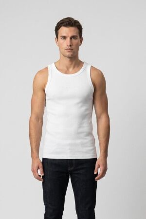 Croyez Homme Croyez Homme croyez ribbed tank top Tanktops white
