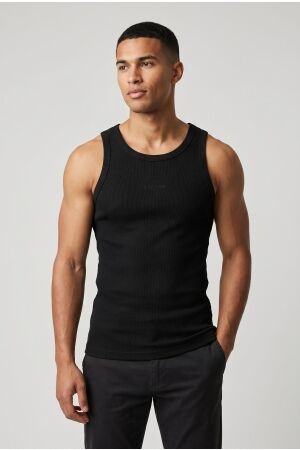 Croyez Homme Croyez Homme croyez ribbed tank top Tanktops black
