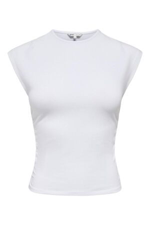 Only Only onlmira capsl ruching top jrs noos 15367938 T-shirt Korte mouw 4947067 white