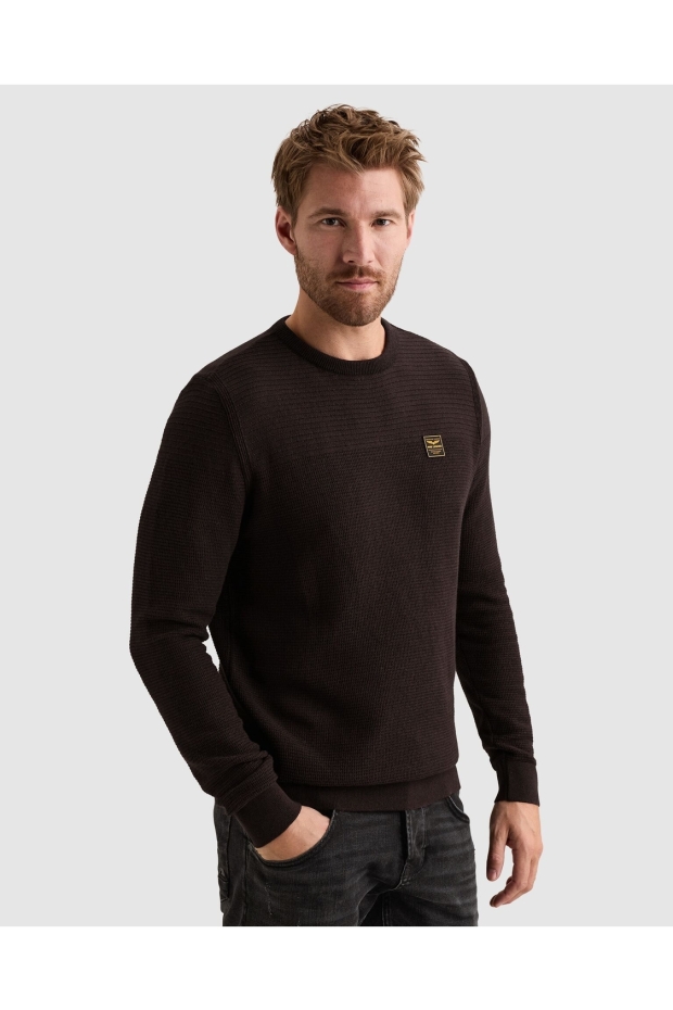 PME Legend cotton mouline (organic) PKW2610300 4357 dark aubergine