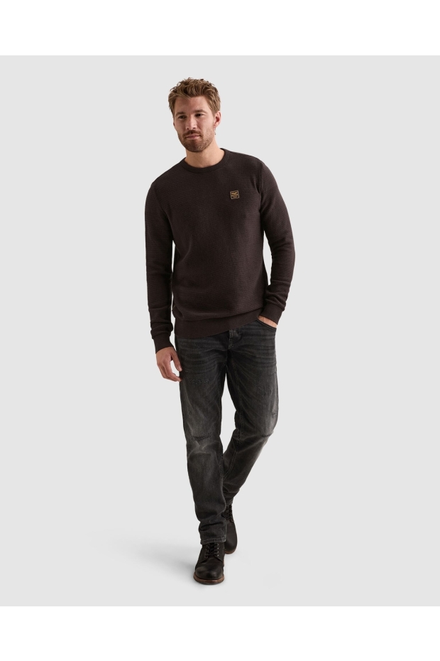PME Legend cotton mouline (organic) PKW2610300 4357 dark aubergine