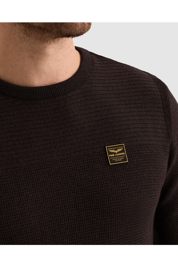 PME Legend cotton mouline (organic) PKW2610300 4357 dark aubergine