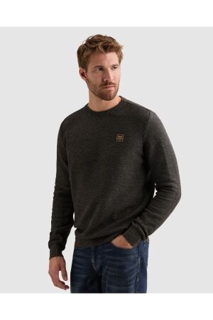 PME Legend PME Legend cotton mouline (organic) pkw2610300 Trui 9067 jet black