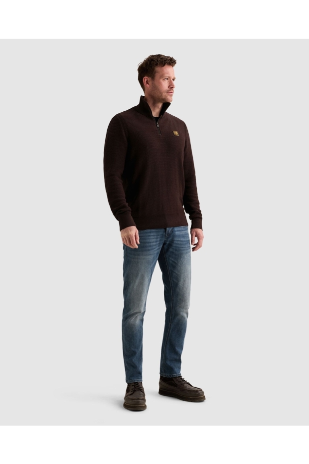 PME Legend cotton mouline (organic) PKW2610301 4357 dark aubergine