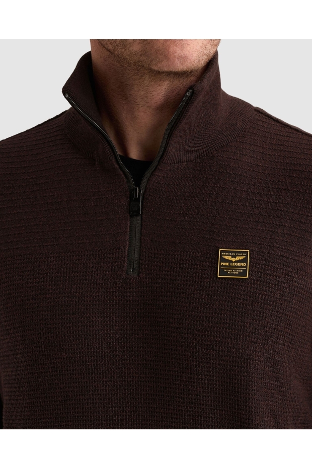 PME Legend cotton mouline (organic) PKW2610301 4357 dark aubergine