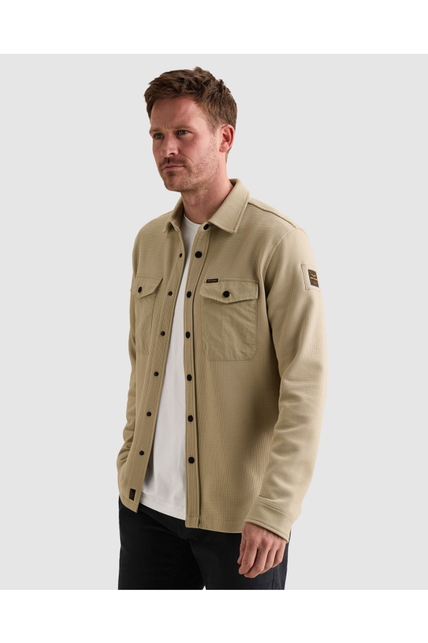 PME Legend The Jones Jersey Waffle/overshirt PSI2610288 6412 stone green