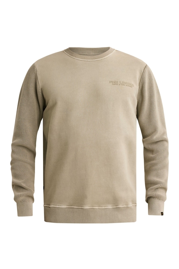 PME Legend sweat knit combination PSW2610323 6412 stone green