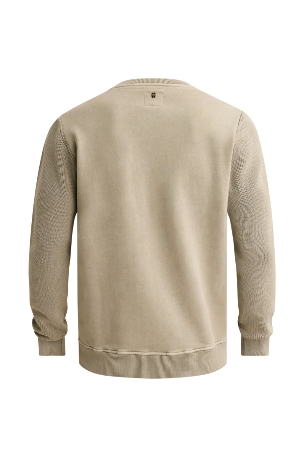 PME Legend sweat knit combination PSW2610323 6412 stone green