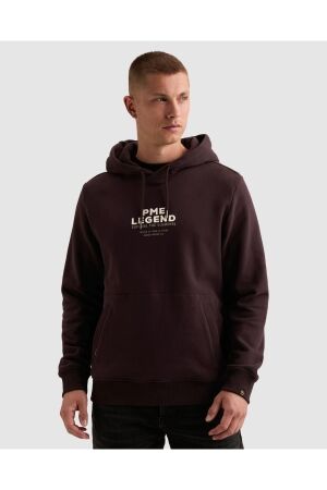PME Legend PME Legend dry peached semi brushed hoody Hoodies 4357 dark aubergine