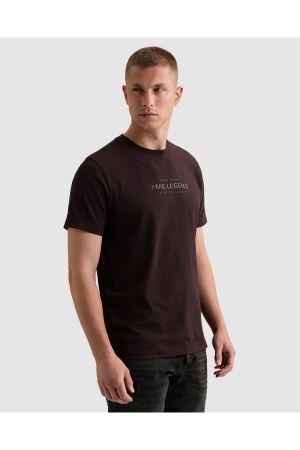 PME Legend PME Legend cotton elastan hd ptss2610584 Print T-shirts 4357 dark aubergine