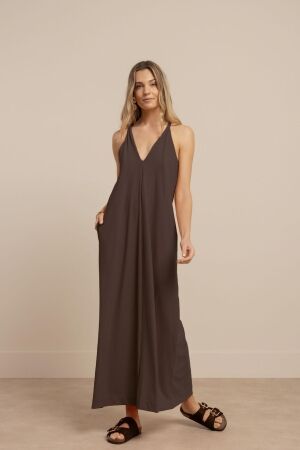 Studio Anneloes Studio Anneloes norah 2way dress 13966 Jurk 8700 espresso