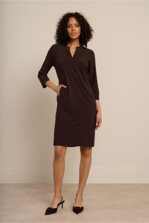 Studio Anneloes Studio Anneloes simplicity dress 94816 Jurk 8700 espresso
