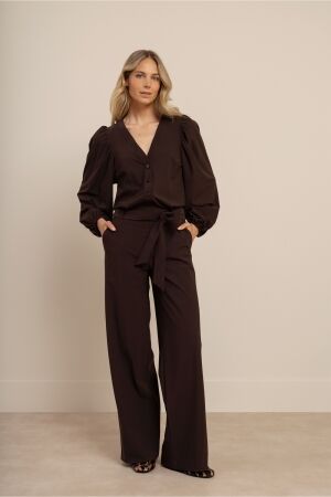 Studio Anneloes Studio Anneloes cherie jumpsuit 94854 Jumpsuit 8700 espresso