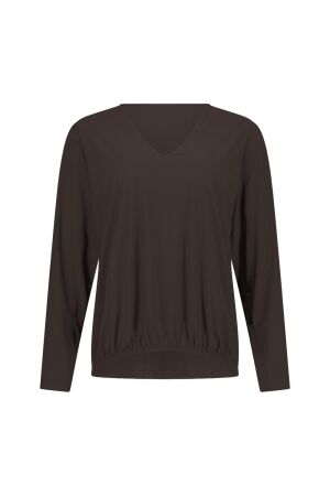 Studio Anneloes Studio Anneloes vicky ls shirt 94858 T-shirt Lange mouw 8700 espresso