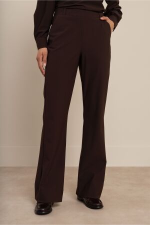 Studio Anneloes Studio Anneloes flair winter bonded trousers 94864 Flared 8700 espresso