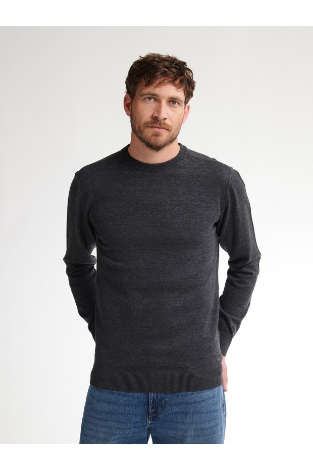 Petrol M-ROS-KWR201 Knitwear Round Neck Basic 9080 Steal Melee