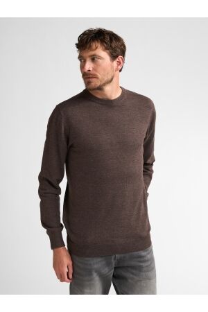 Petrol Petrol m-ros-kwr201 knitwear round neck basic Trui 7156 cedar brown