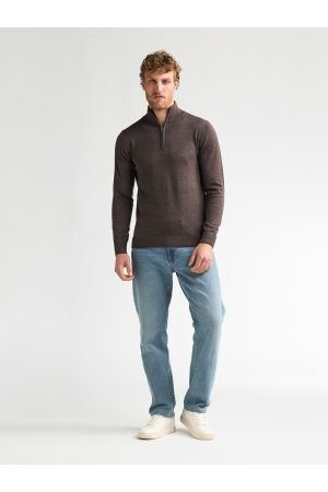 Petrol Petrol m-ros-kwc202 knitwear collar Trui 7156 cedar brown