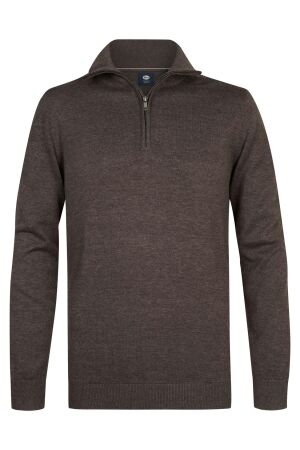 Petrol Petrol m-ros-kwc202 knitwear collar Trui 7156 cedar brown