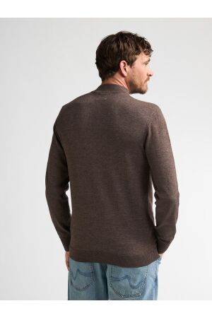 Petrol Petrol m-3060-kwc297 knitwear collar basic 7156 cedar brown