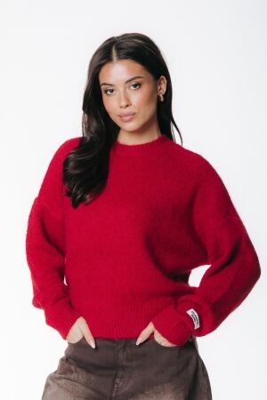 Colourful Rebel Colourful Rebel olivia crewneck knitted sweater wk118443 Sweater 600 red